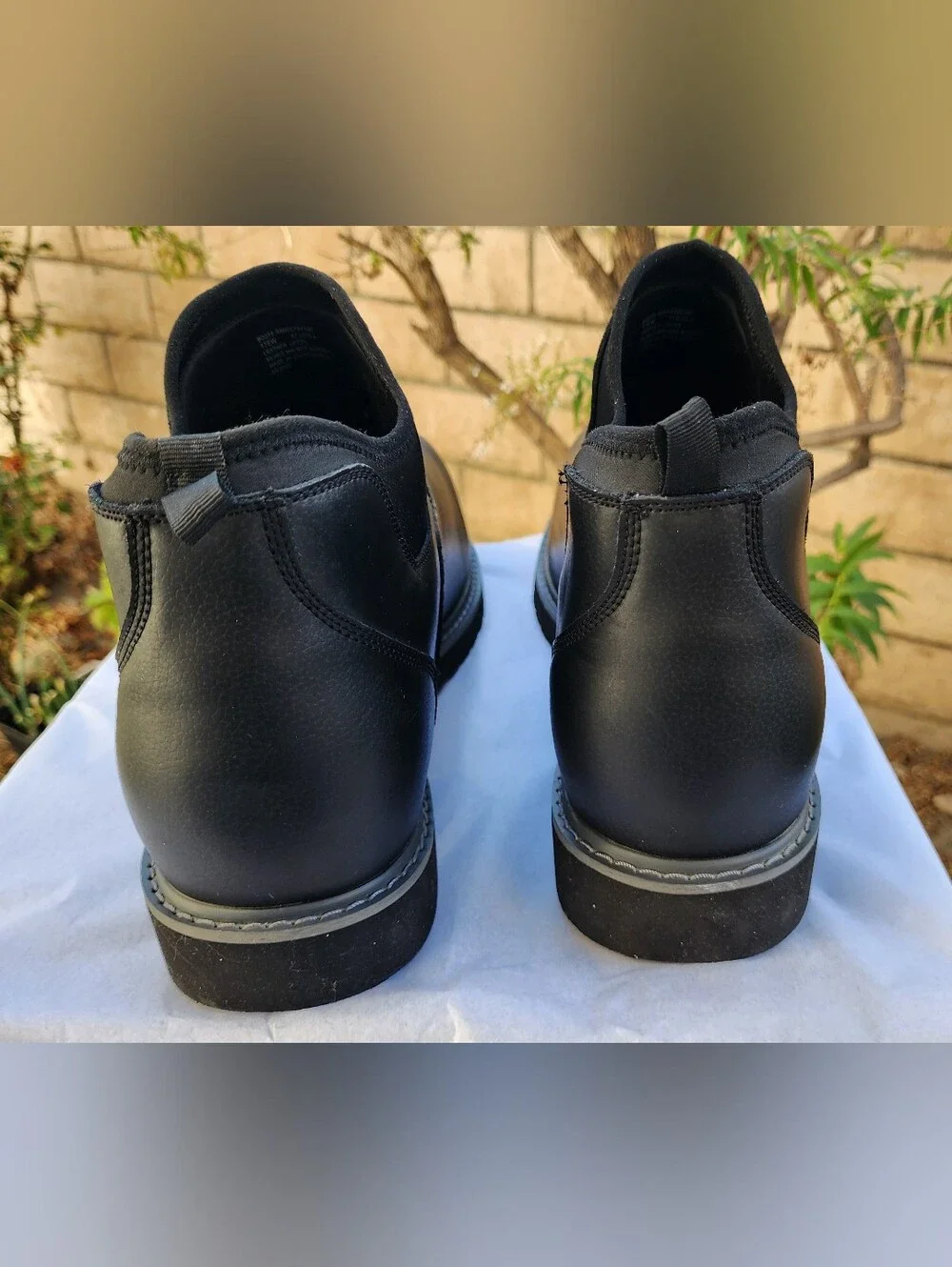 $138 Men Big & Tall 17EW Boulder Creek Kingsize ankle boots black leather 17 EW